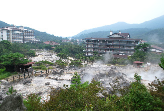 Unzen hot spring town