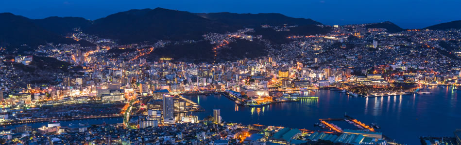 The night view at Mount Inasa