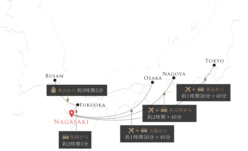 ホテルコンチェルト長崎マップ