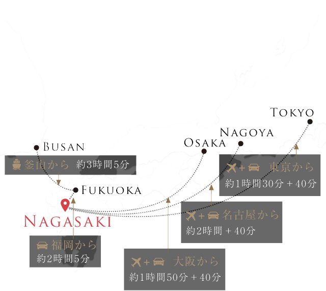 ホテルコンチェルト長崎マップ